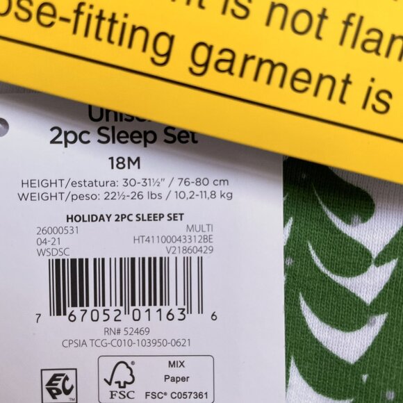 Christmas Baby NWT BUNDLE 18 Months Holidays Winter Unisex 2 PC Pajamas 18 M - Picture 11 of 13
